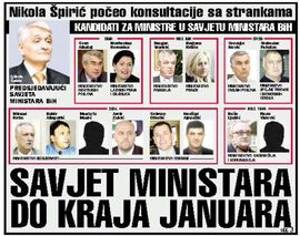 Do kraja mjeseca novi sastav Savjeta ministara