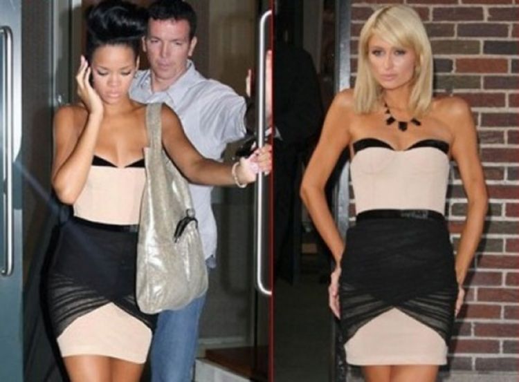 Rijana i Paris Hilton u istim haljinama