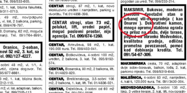 “Prodajem stan, isti kao Onurov”