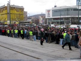 Protest otpuštenih pripadnika OS BiH