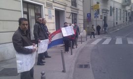 Podrška Purdi i Mariću ispred Konzulata Srbije u Rijeci