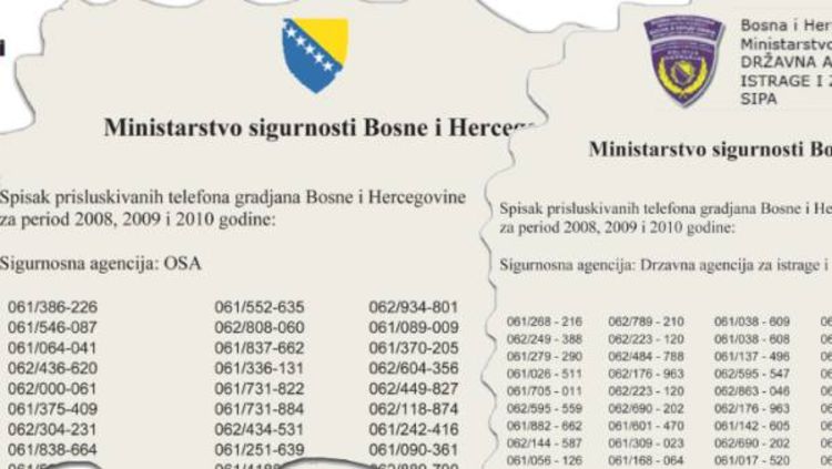 EKSKLUZIVNO: Nezavisne u posjedu spiska brojeva telefona: OBA i SIPA prisluškuju hiljade građana