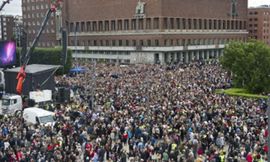 U centru Osla 100.000 ljudi, broj žrtava smanjen na 76