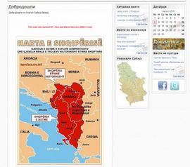Hakeri postavili mapu Velike Albanije na sajt Nacionalnog brenda Srbije ...