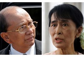 Aung San Su Ći na sastanku kod predsjednika Mjanmara