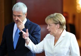 Merkel: Ne želim Tadiću slati poruke iz Ljubljane
