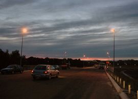 Puštena rasvjeta na petlji autoputa