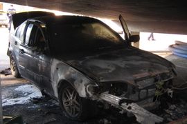Trebinje: Zapaljen auto policajca Miloša Lukajića