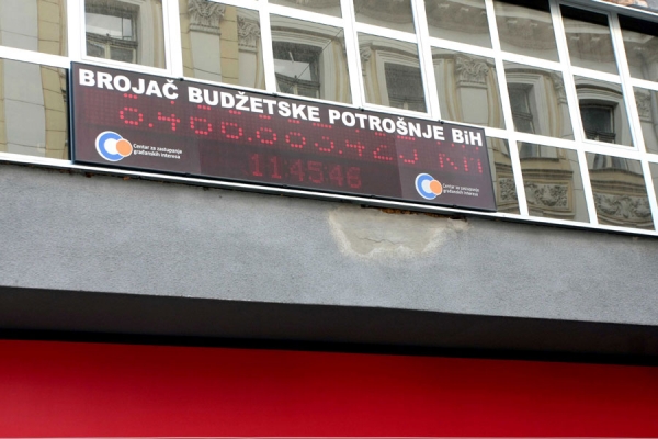Brojač budžetske potrošnje: Svaki sat "ode" milion KM iz budžeta