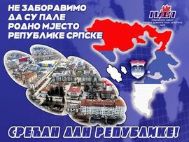 Bilbordi  "Ne zaboravimo da su Pale rodno mjesto Republike Srpske"