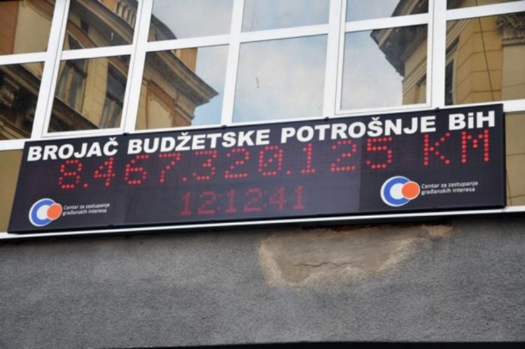 Brojač budžetske potrošnje u Sarajevu izbrojao potrošenih 8.672.400.000 KM
