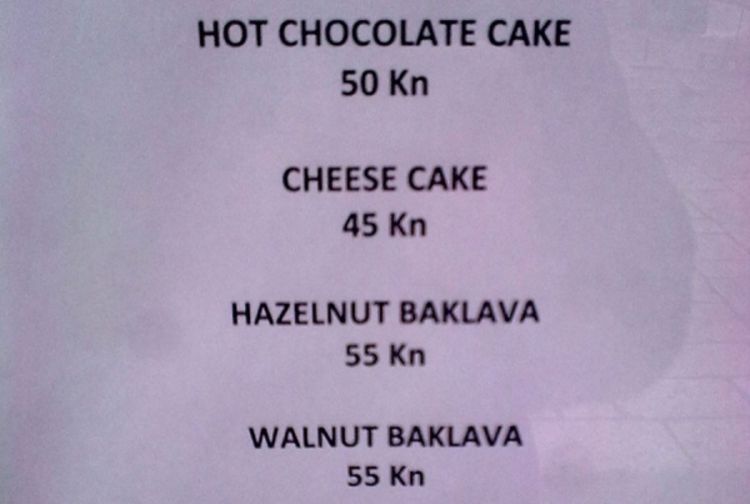 U Dubrovniku komad baklave 55 kuna