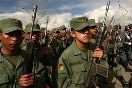 Vojska na ulicama Bolivije