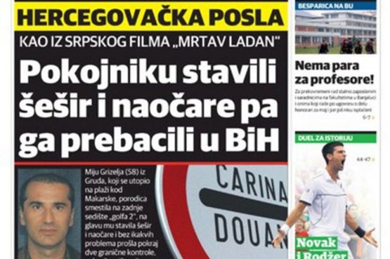 Prijava zbog "šverca" mrtvaca preko granice