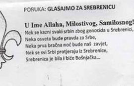 Krivična prijava zbog letaka u Srebrenici