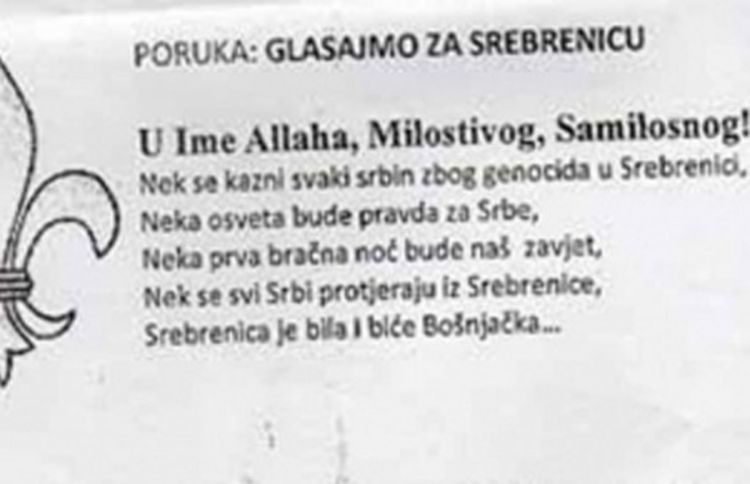 Krivična prijava zbog letaka u Srebrenici