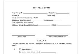 Fond PIO pozvao korisnike da dostave potvrdu o životu