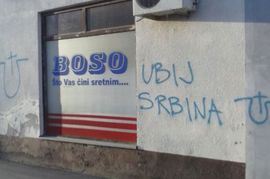 "Ubij Srbina" u blizini Vukovara