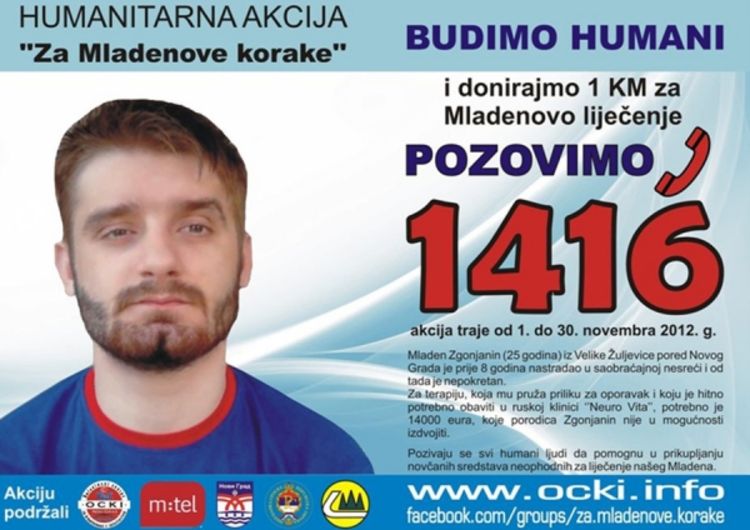 Pomozimo Mladenu da prohoda, aktiviran humanitarni broj