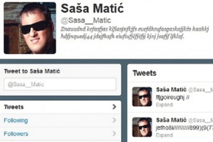 Saša Matić na meti Tviter manijaka 
