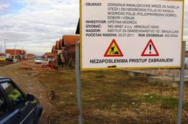 Zbog snijega obustavljena izgradnja kanalizacije
