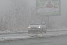 Poledica na putevima u višim predjelima