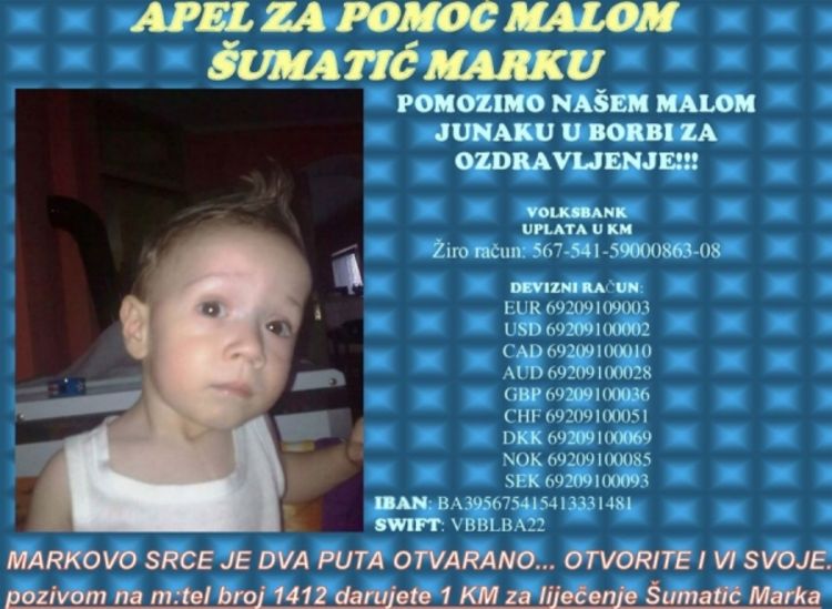 Pomozimo malom Marku u borbi za život