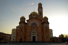 Doček pravoslavne Nove godine u Banjaluci na platou ispred hrama