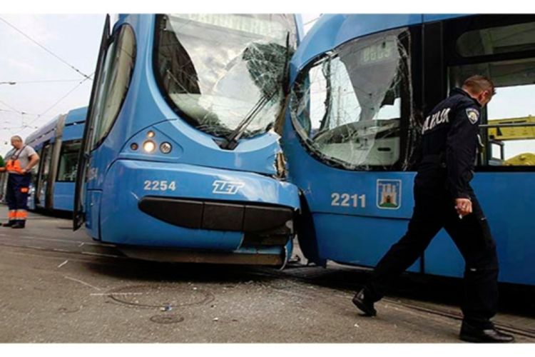 Sudar tramvaja u Zagrebu, četvoro u bolnici