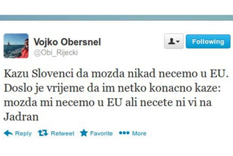 Gradonačelnik Rijeke:  Ako Hrvatska neće u EU, neće ni Slovenci na Jadran