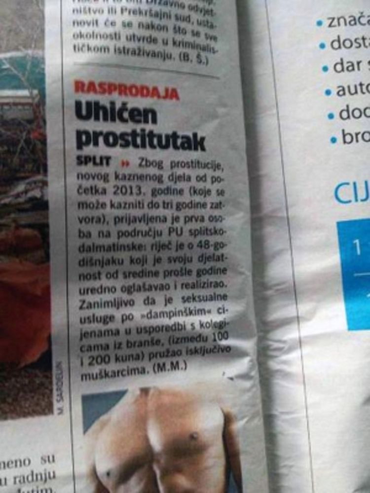 PROSTITUTAK: Hrvati izmislili novu riječ
