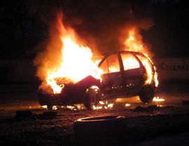 Izgorio automobil u Donjem Šepku