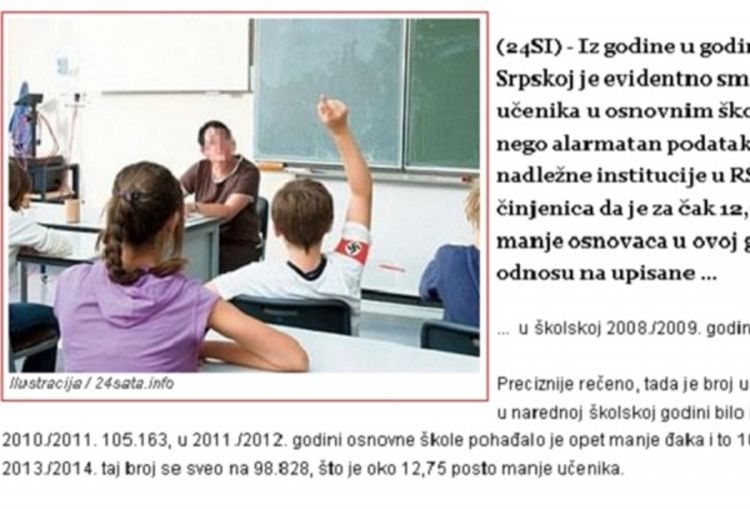 Učenici iz RS predstavljeni kao nacisti