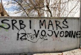 Grafit Srbi marš iz Vojvodine u Novom Sadu