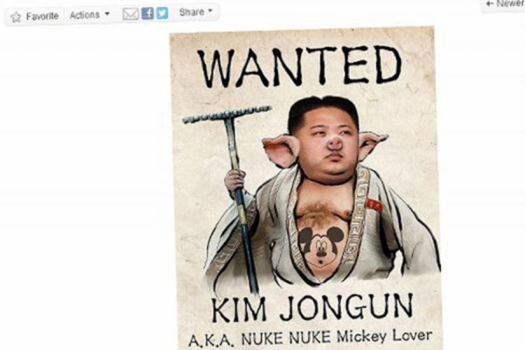 Objavljena uvredljiva fotografija: Kim Jong Un predstavljen kao svinja