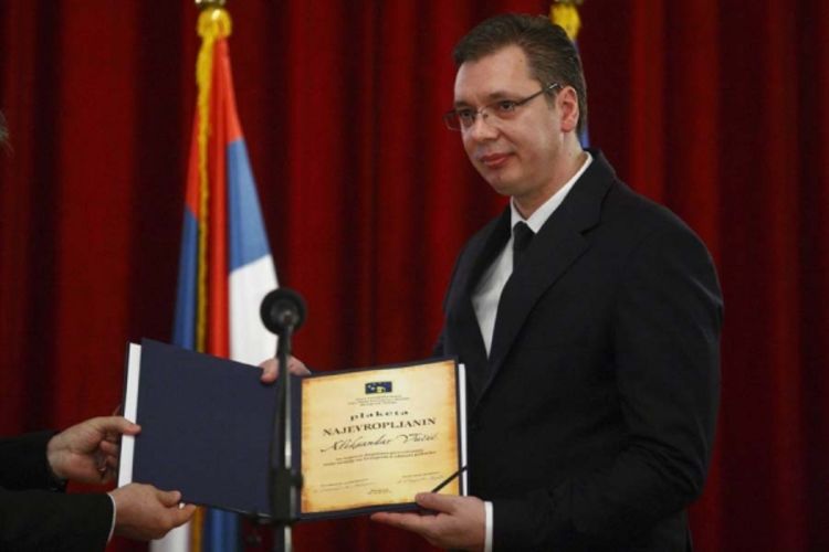Nagrada Najevropljanin uručena Aleksandru Vučiću