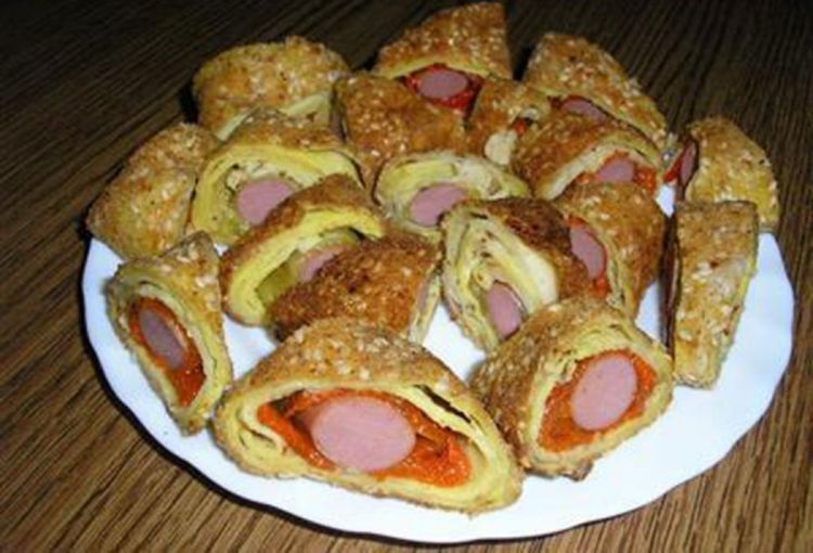 Pohovane palačinke sa viršlama
