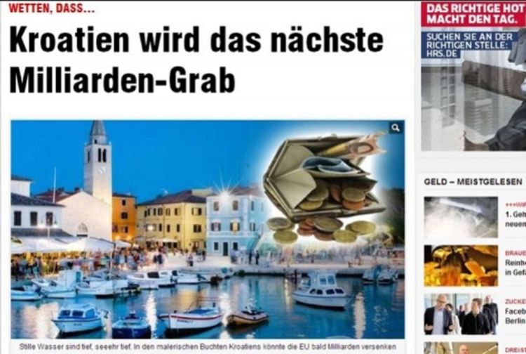 Najčitaniji njemački tabloid: Kladimo se... Hrvatska je sljedeće groblje naših milijardi
