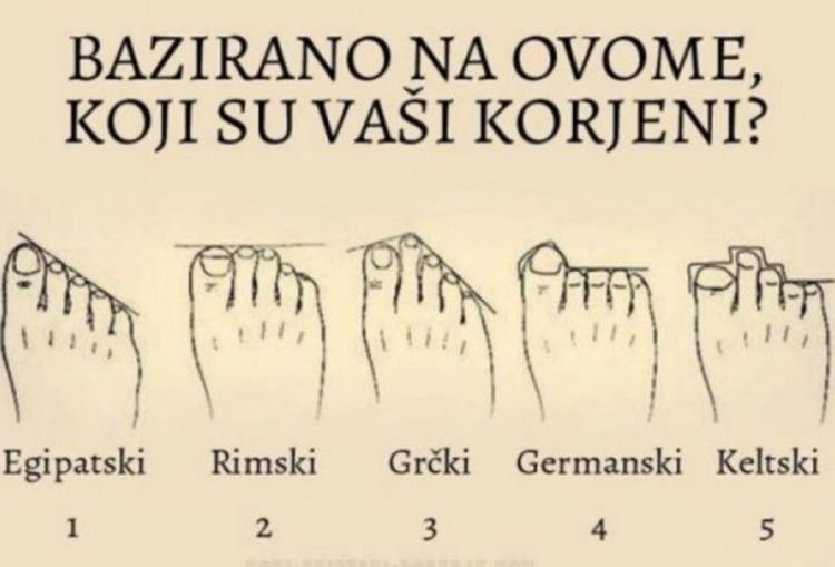 Otkrijte svoje porijeklo pogledom u svoja stopala