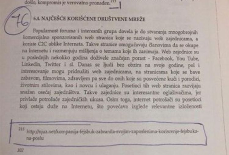 Njuz.net izvor u udžbeniku?