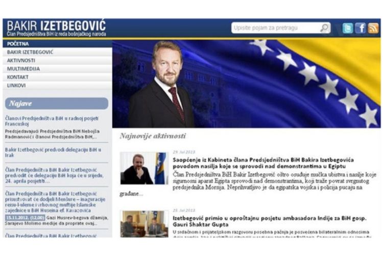 Radmanović i Izetbegović odvojili web stranice