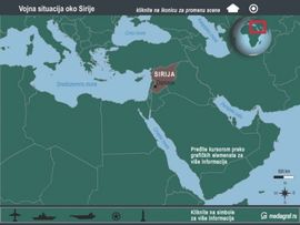 Ovako bi mogao da izgleda napad na Siriju (Interaktivna mapa)