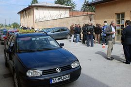 Taksisti protestovali zbog novog štanda