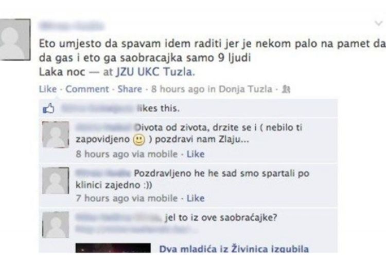  Kako neki ljekari preko Facebooka komentarišu saobraćajne nesreće