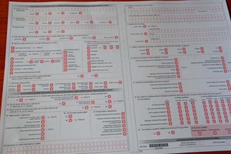 Popis stanovništva završava se u 21 sat
