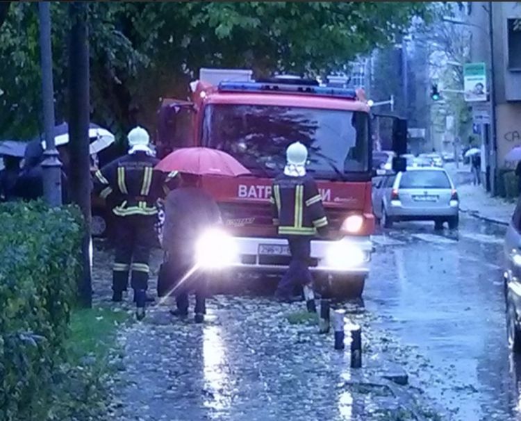 Nevrijeme u Banjaluci: Stablo palo na automobil