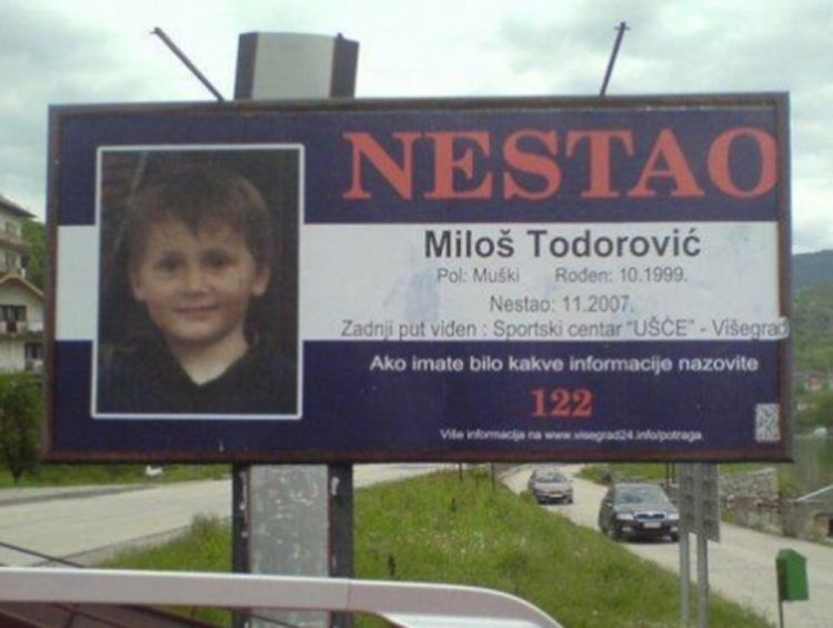 Šest godina od nestanka dječaka Miloša Todorovića iz Višegrada