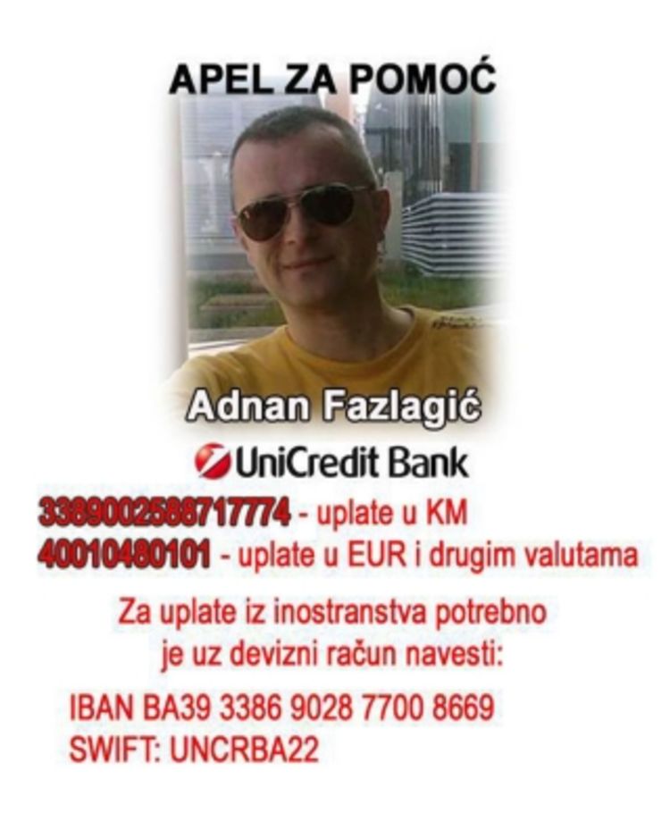 Prikupljen novac: Adnan Fazlagić ide u Ljubljanu po novo srce