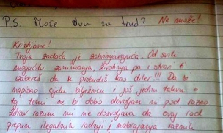 Učenik iz Hrvatske poželio biti diler? Sjedi, jedan