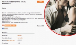 Iznajmljuje stan u zamjenu za seks